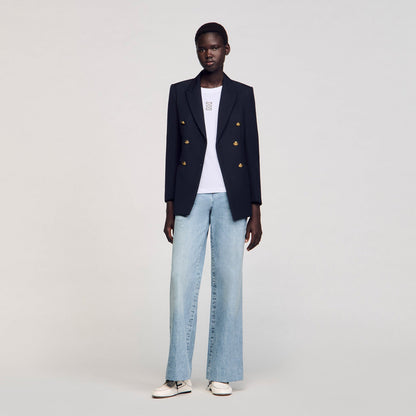 Cotton T-shirt with embroidery | Sandro