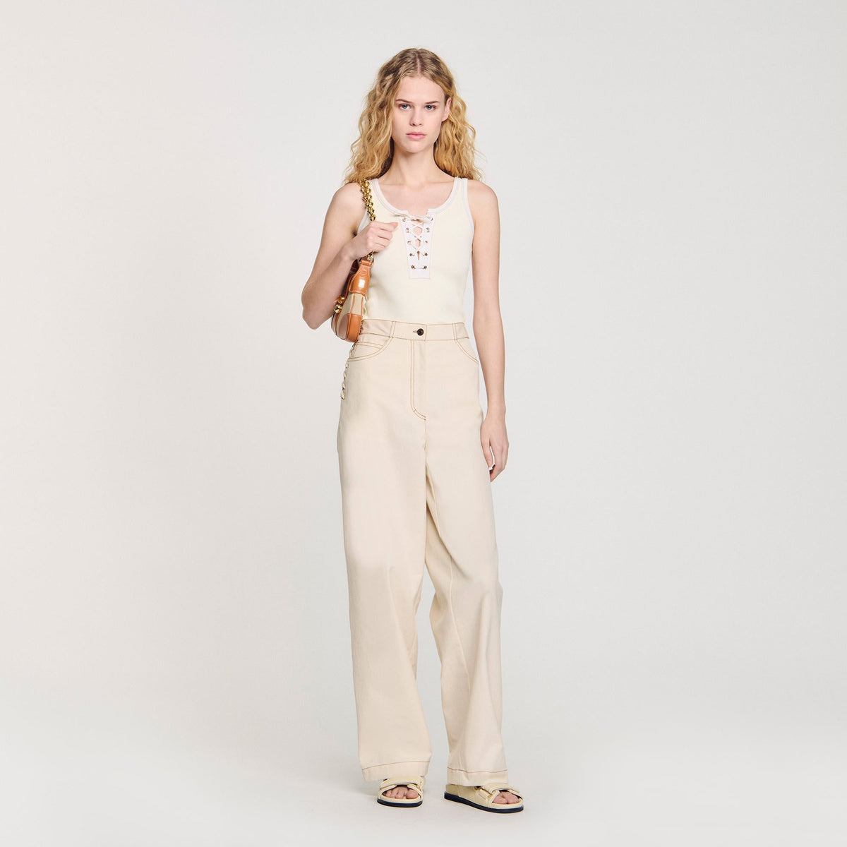 Lace-up vest top | Sandro