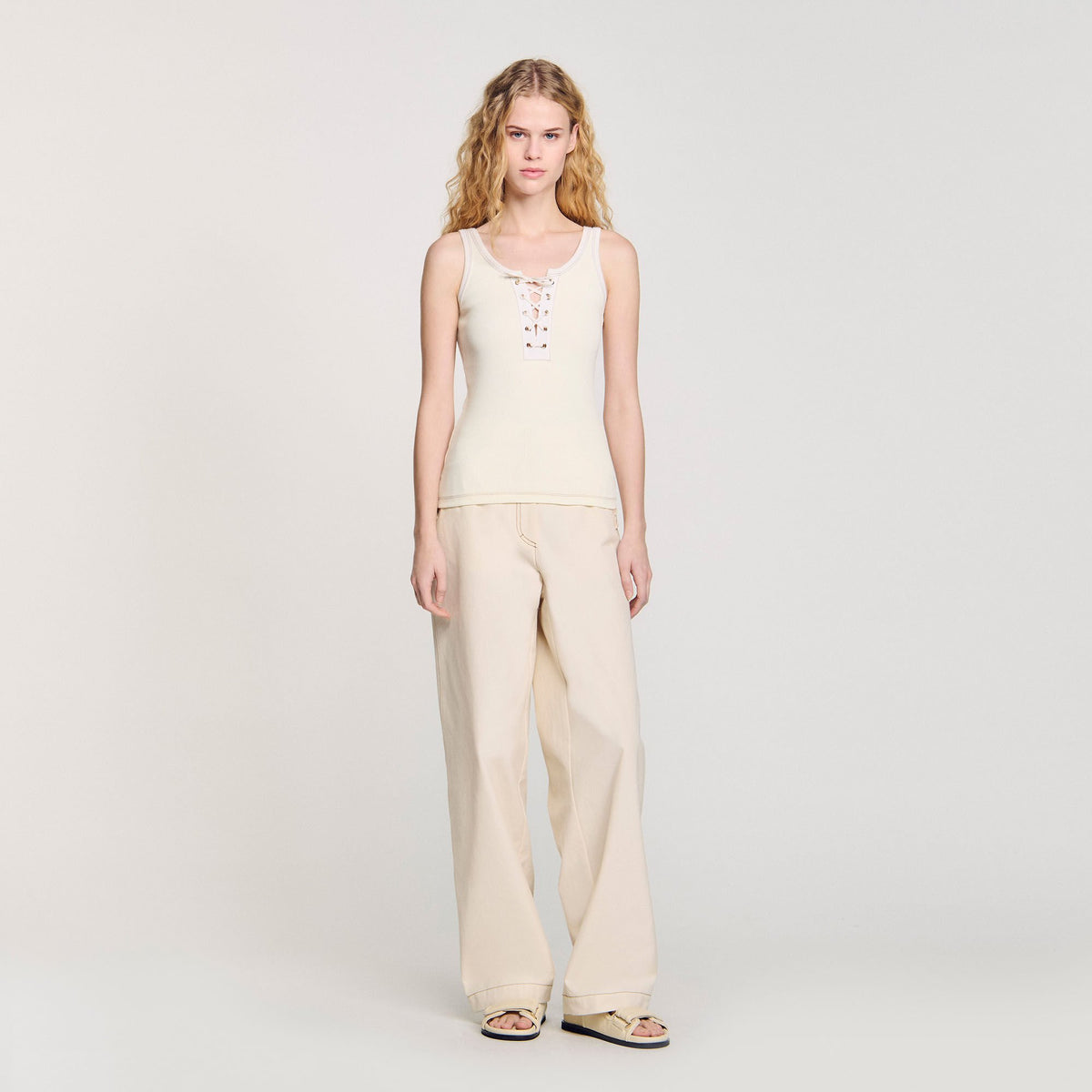 Lace-up vest top | Sandro
