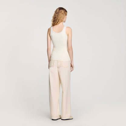 Lace-up vest top | Sandro