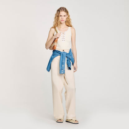 Lace-up vest top | Sandro