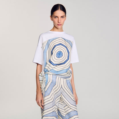 Spiral print T-shirt | Sandro