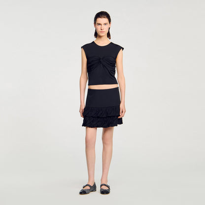 Draped T-shirt | Sandro
