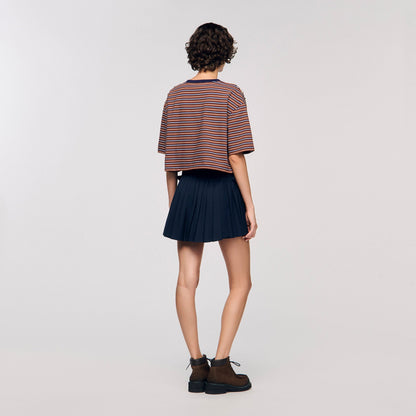Striped rhinestone T-shirt | Sandro