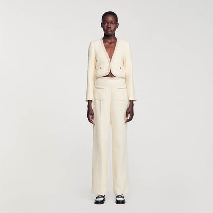 Cropped tweed jacket | Sandro