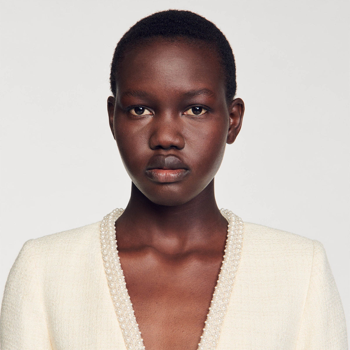 Cropped tweed jacket | Sandro