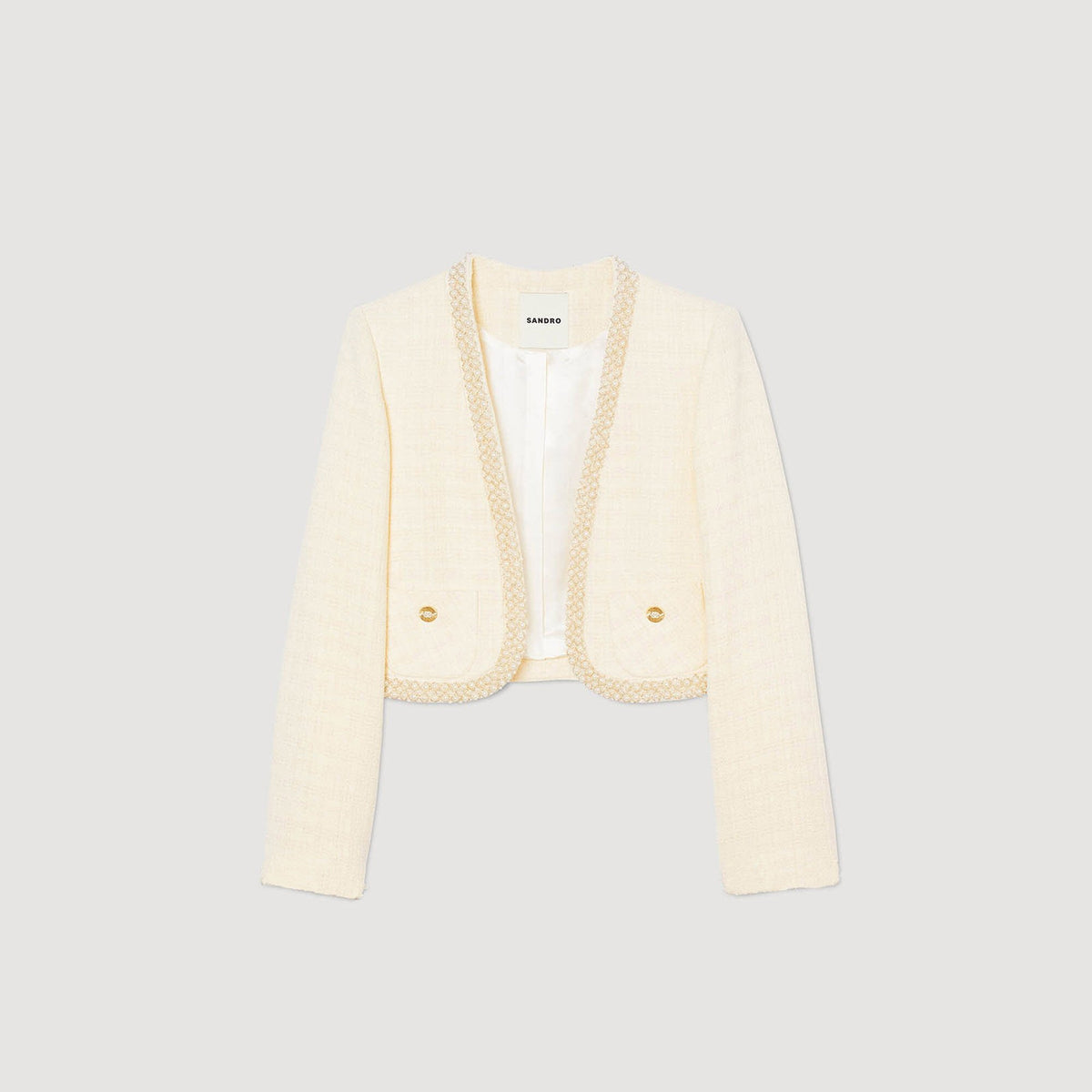 Cropped tweed jacket | Sandro
