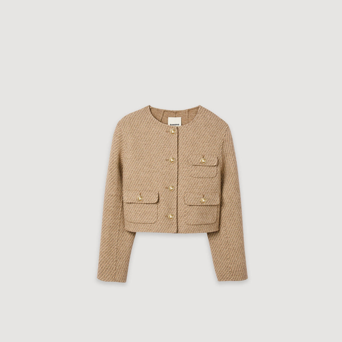 Cropped button-down jacket | Sandro
