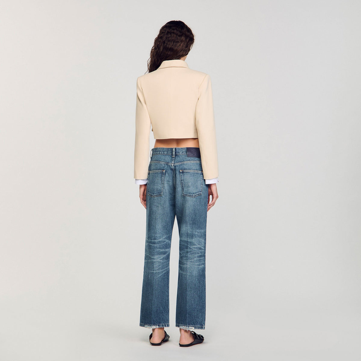 Cropped buttoned jacket | Sandro
