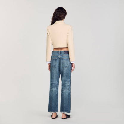 Cropped buttoned jacket | Sandro
