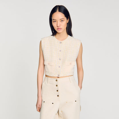 Decorative tweed jacket | Sandro