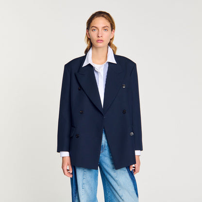 Wool blend suit jacket | Sandro