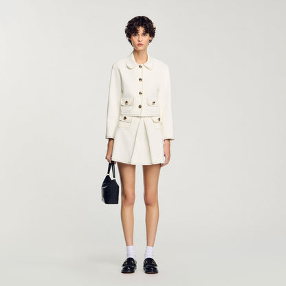 Peter Pan collar cropped jacket | Sandro
