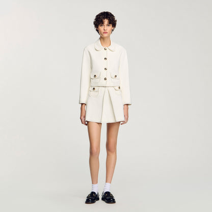 Peter Pan collar cropped jacket | Sandro