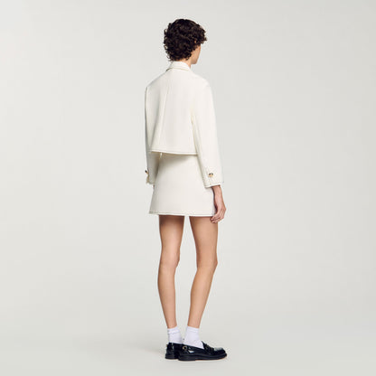 Peter Pan collar cropped jacket | Sandro