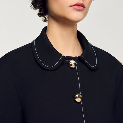 Peter Pan collar cropped jacket | Sandro