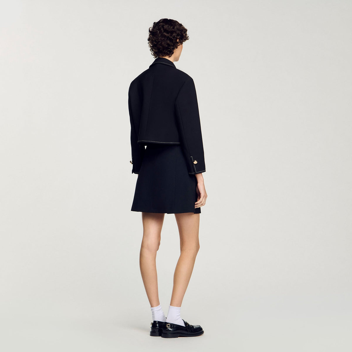 Peter Pan collar cropped jacket | Sandro