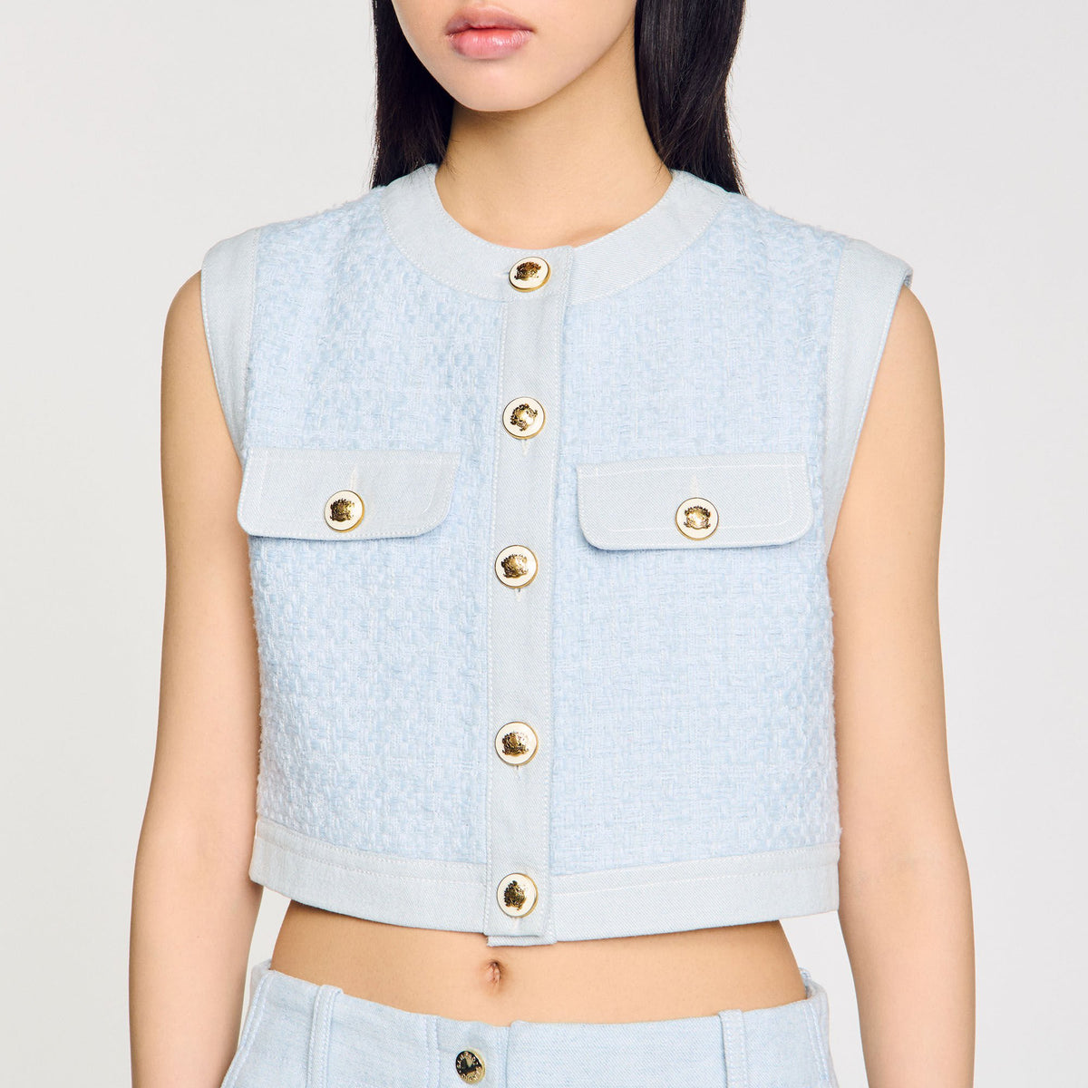 Decorative tweed jacket | Sandro
