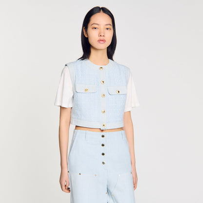 Decorative tweed jacket | Sandro