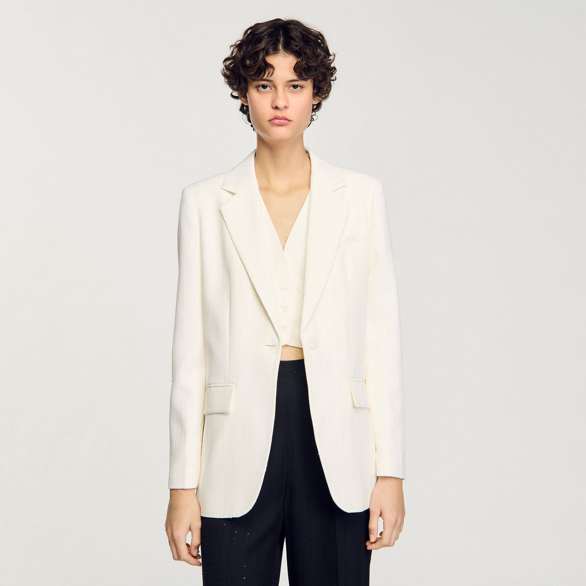 Sequinned suit jacket | Sandro
