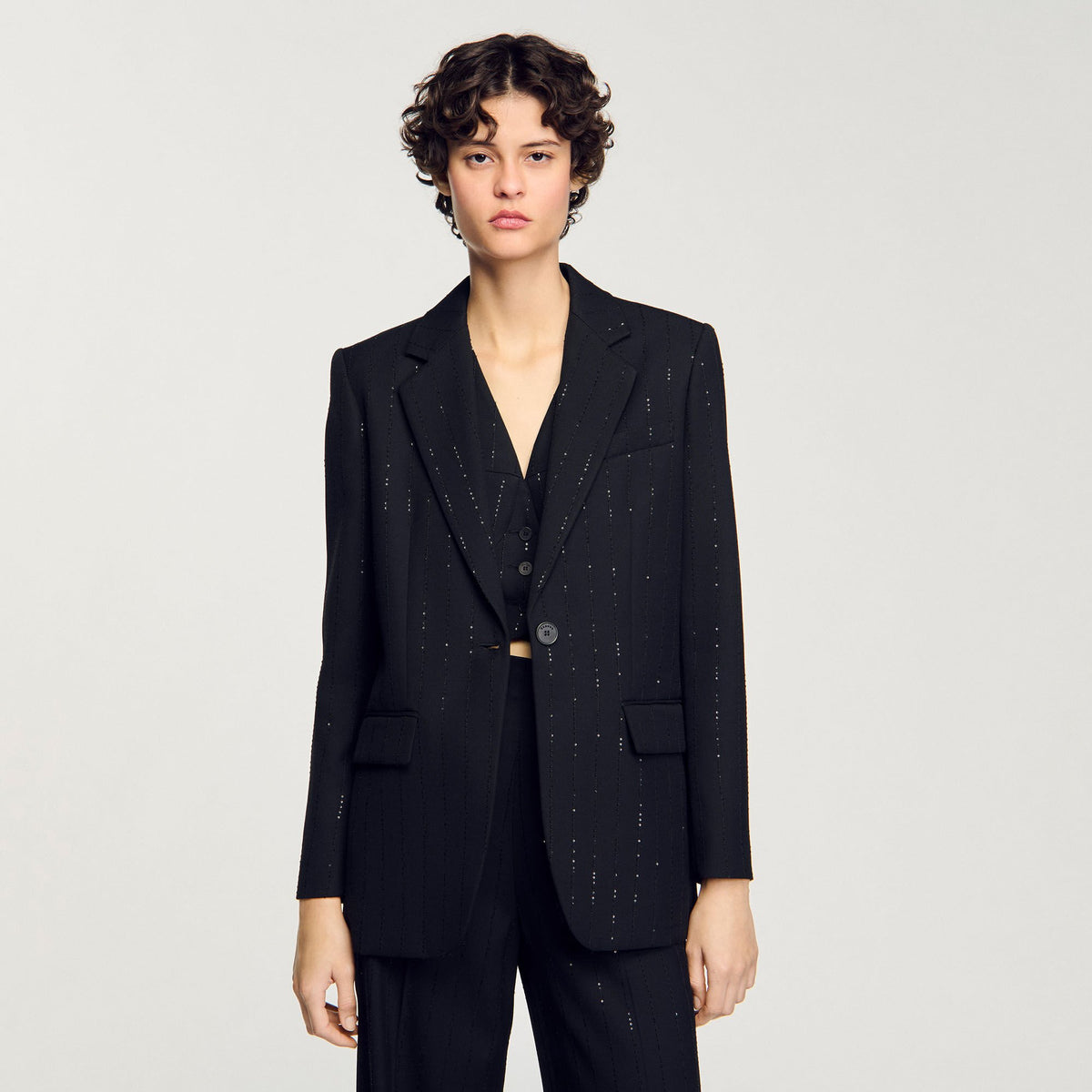 Sequinned suit jacket | Sandro