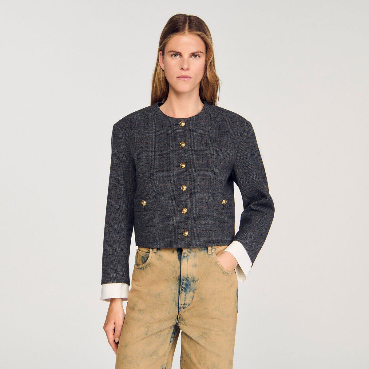 Rhinestone tailored jacket | Sandro