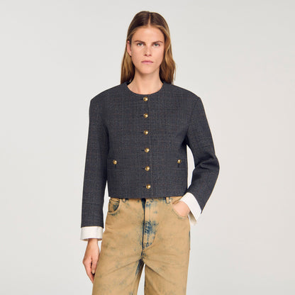 Rhinestone tailored jacket | Sandro