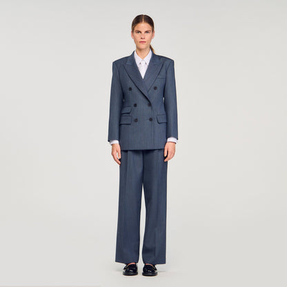 Striped tailored jacket | Sandro