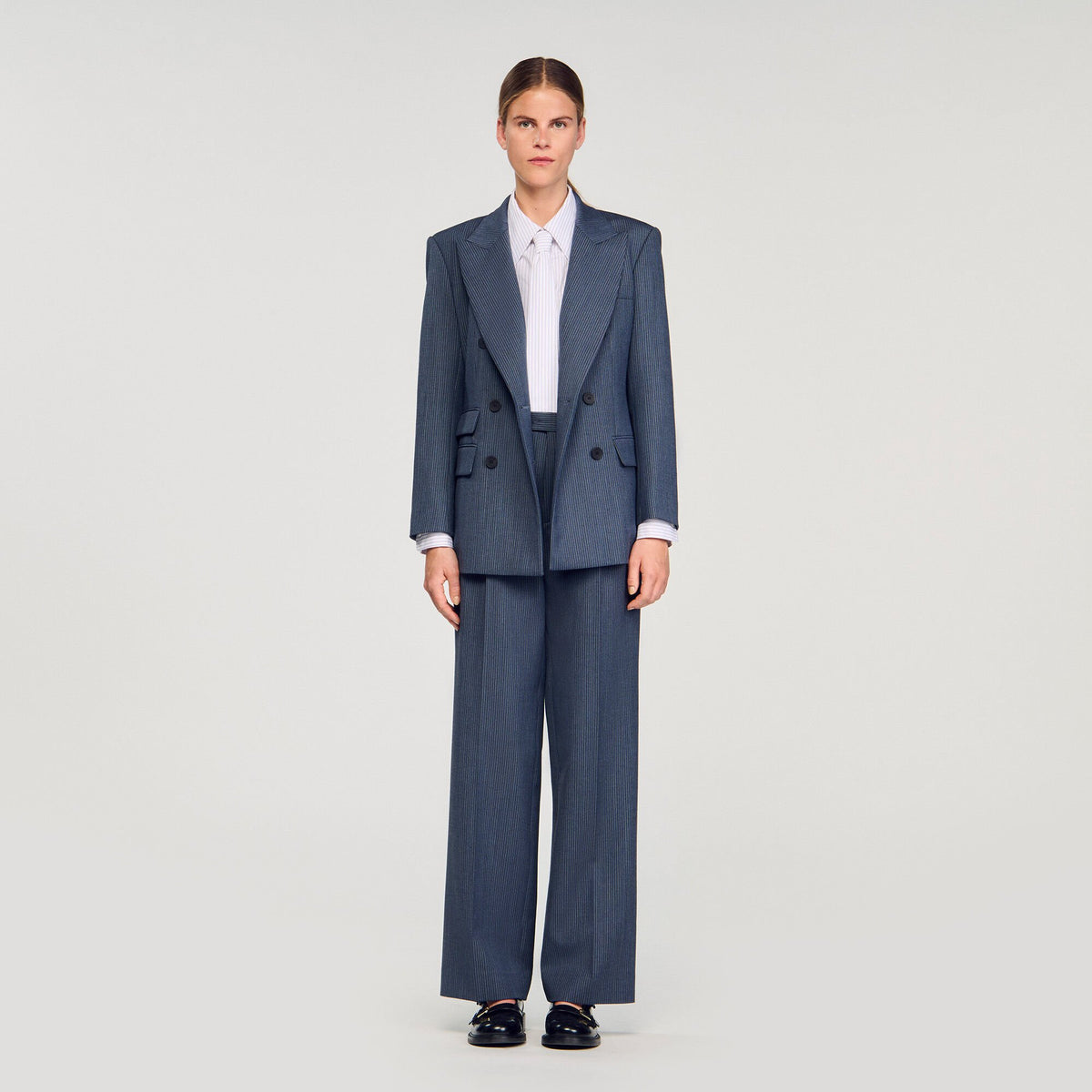 Striped tailored jacket | Sandro