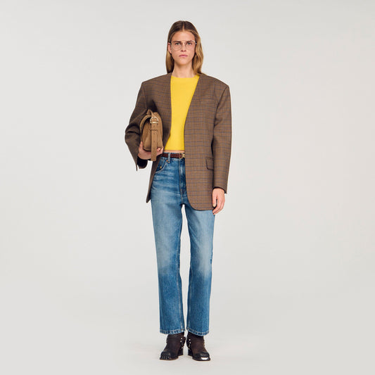 Oversized checked jacket | Sandro