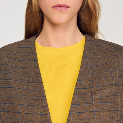 Oversized checked jacket | Sandro