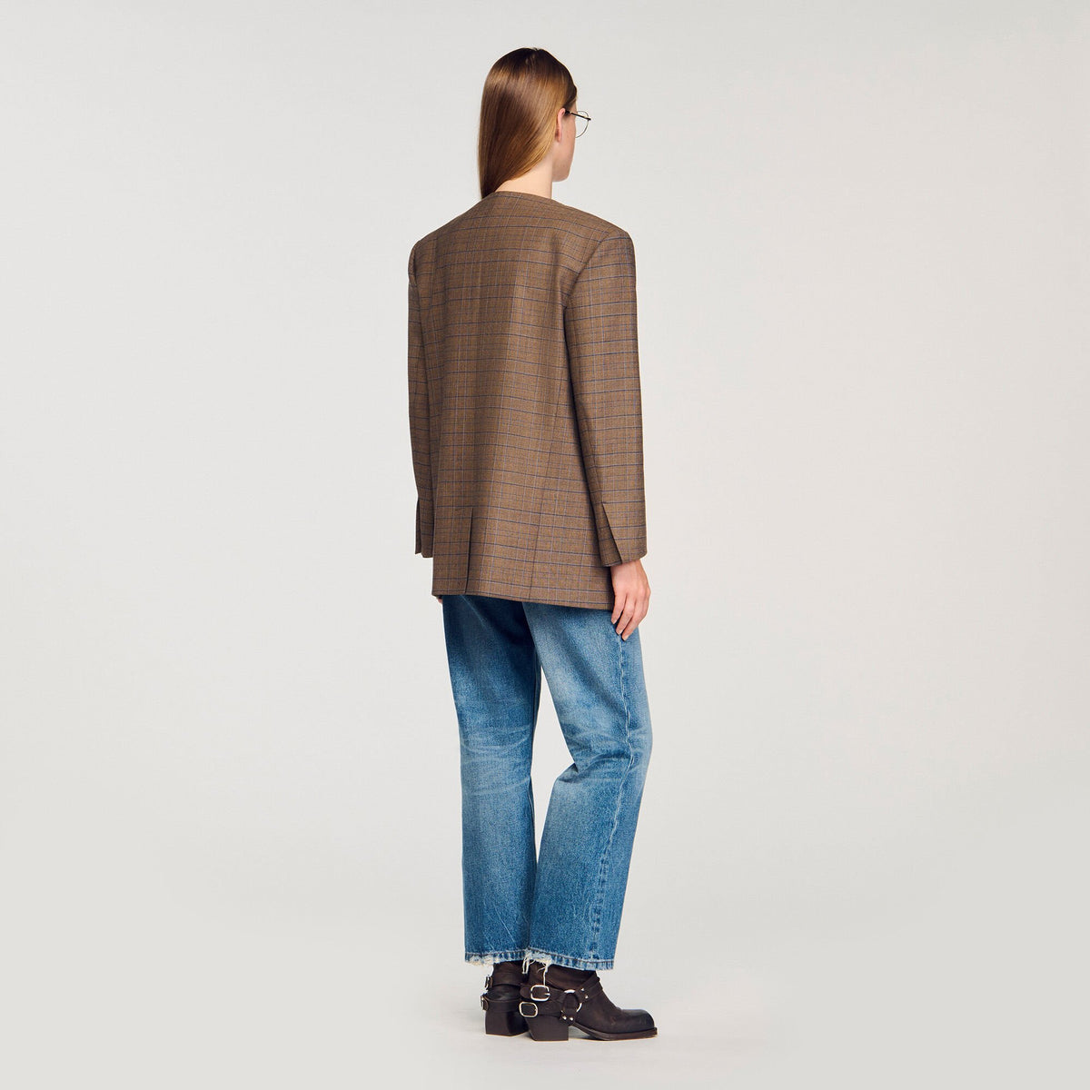 Oversized checked jacket | Sandro