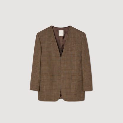 Oversized checked jacket | Sandro