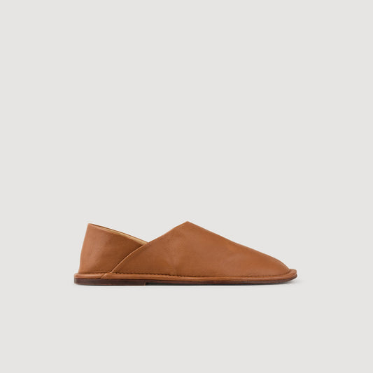 Grained leather slippers | Sandro