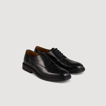 Glazed leather dress shoes | Sandro
