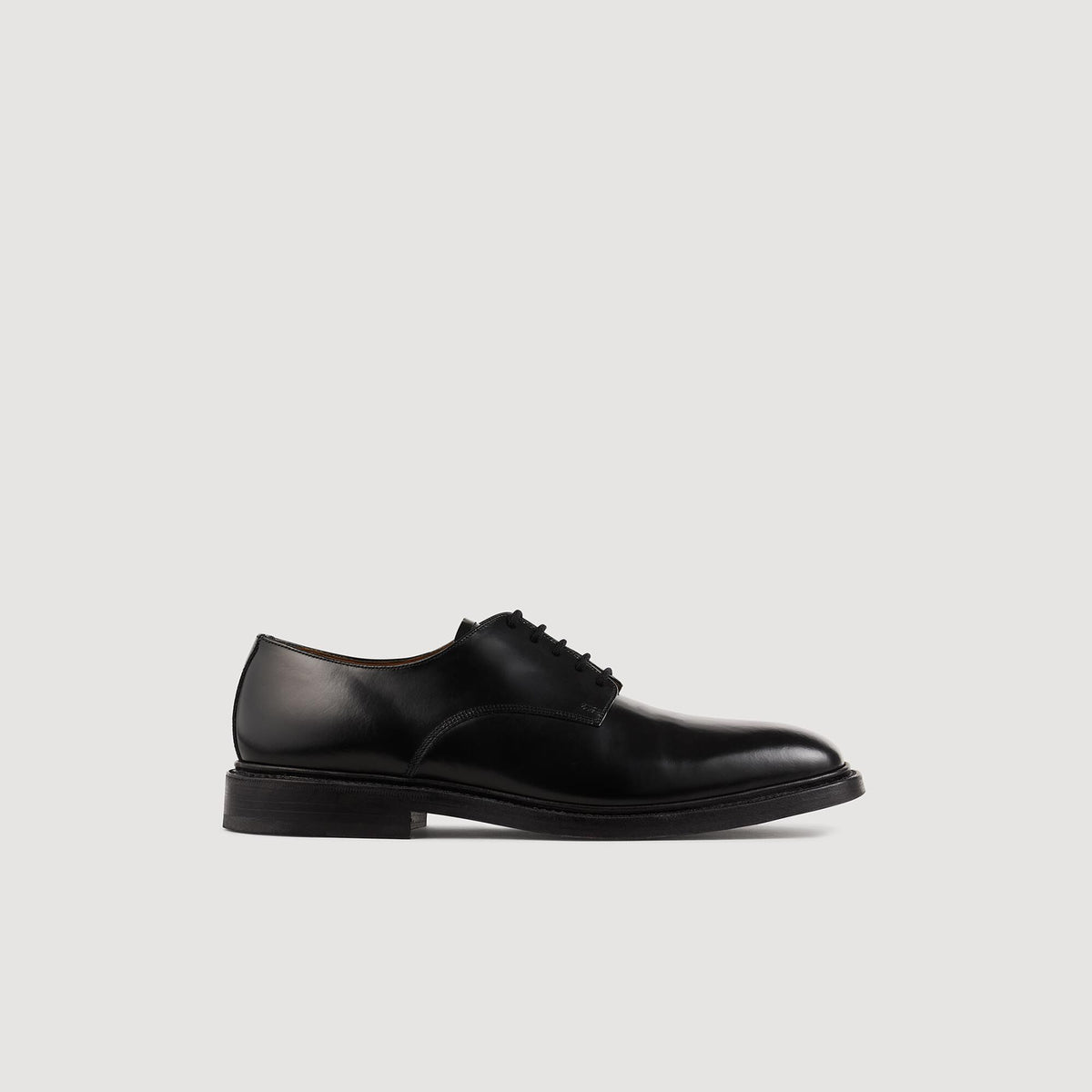Glazed leather dress shoes | Sandro