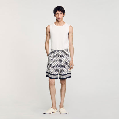 Square Cross flowy bermuda shorts | Sandro