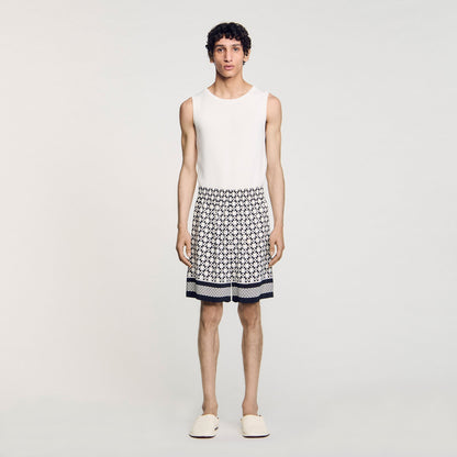 Square Cross flowy bermuda shorts | Sandro