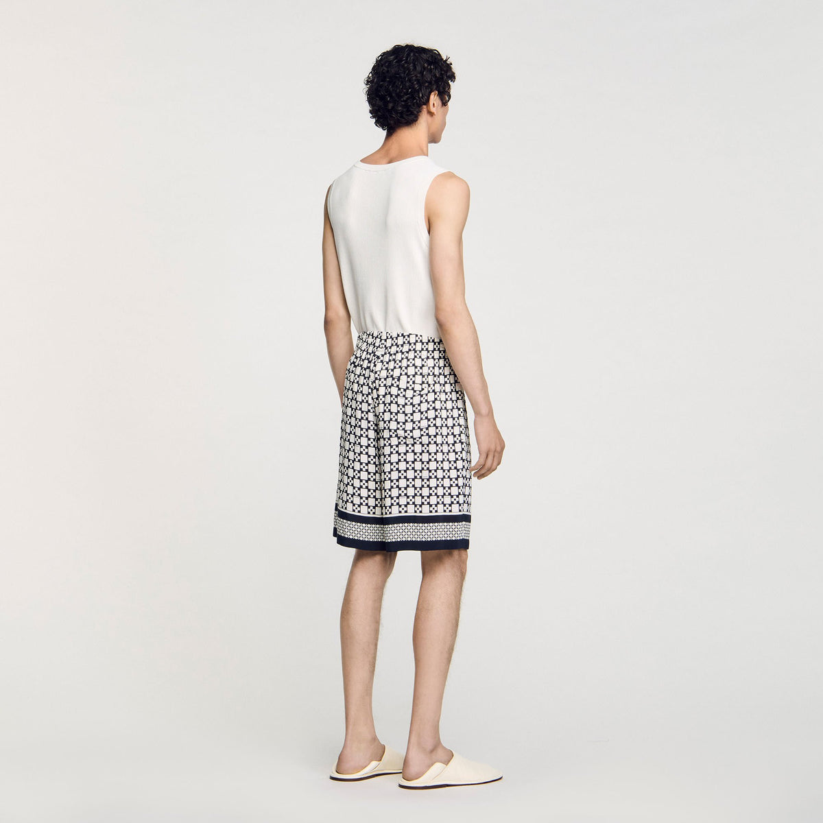 Square Cross flowy bermuda shorts | Sandro