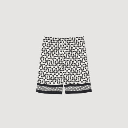 Square Cross flowy bermuda shorts | Sandro