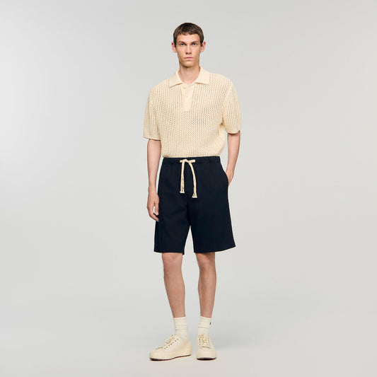 Elasticated waist cotton shorts | Sandro