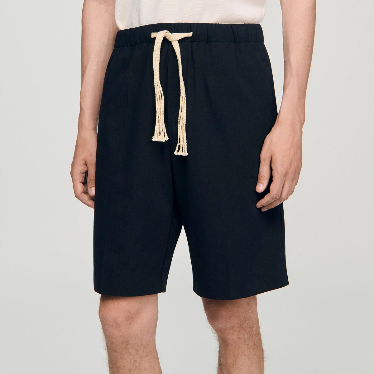 Elasticated waist cotton shorts | Sandro