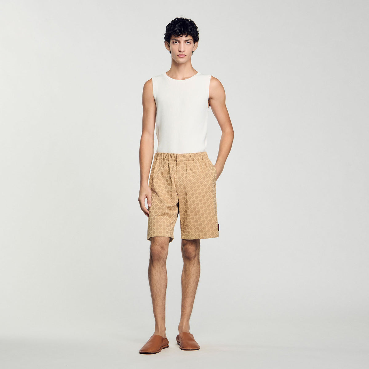 Square Cross jacquard shorts | Sandro