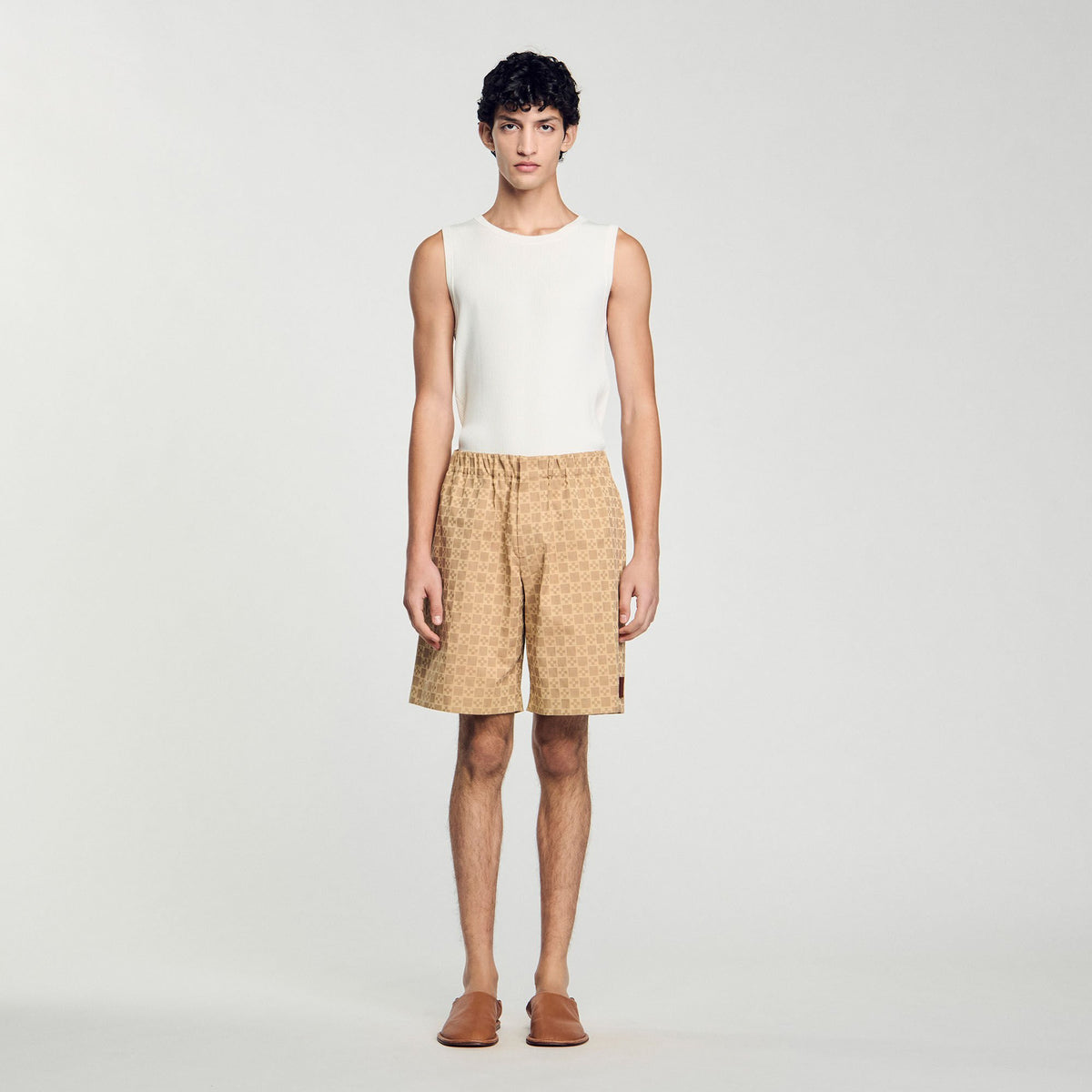 Square Cross jacquard shorts | Sandro