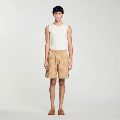 Square Cross jacquard shorts | Sandro