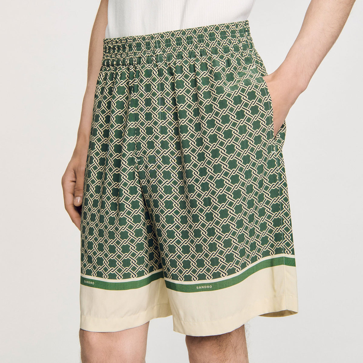 Patterned Flowy Bermuda shorts | Sandro