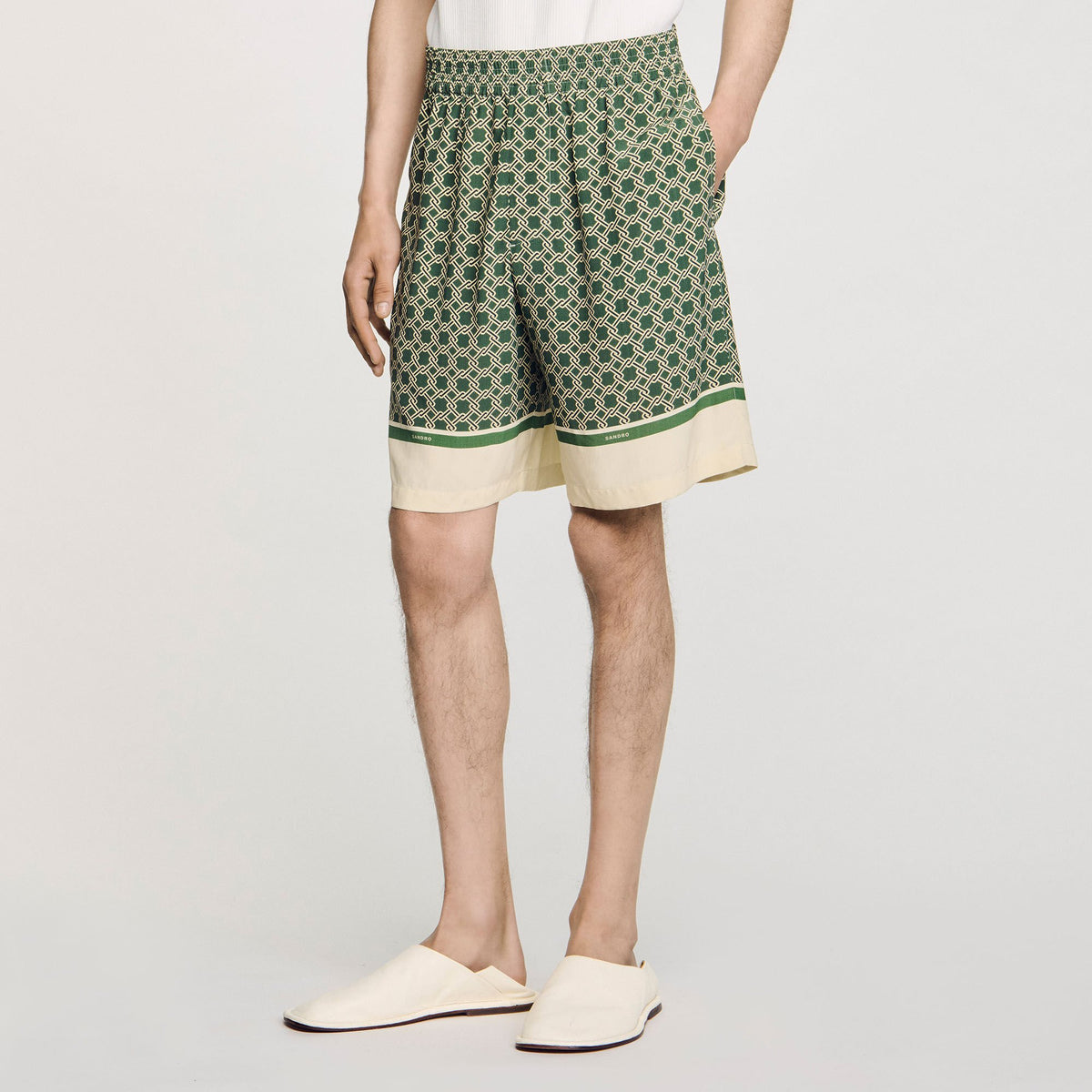 Patterned Flowy Bermuda shorts | Sandro