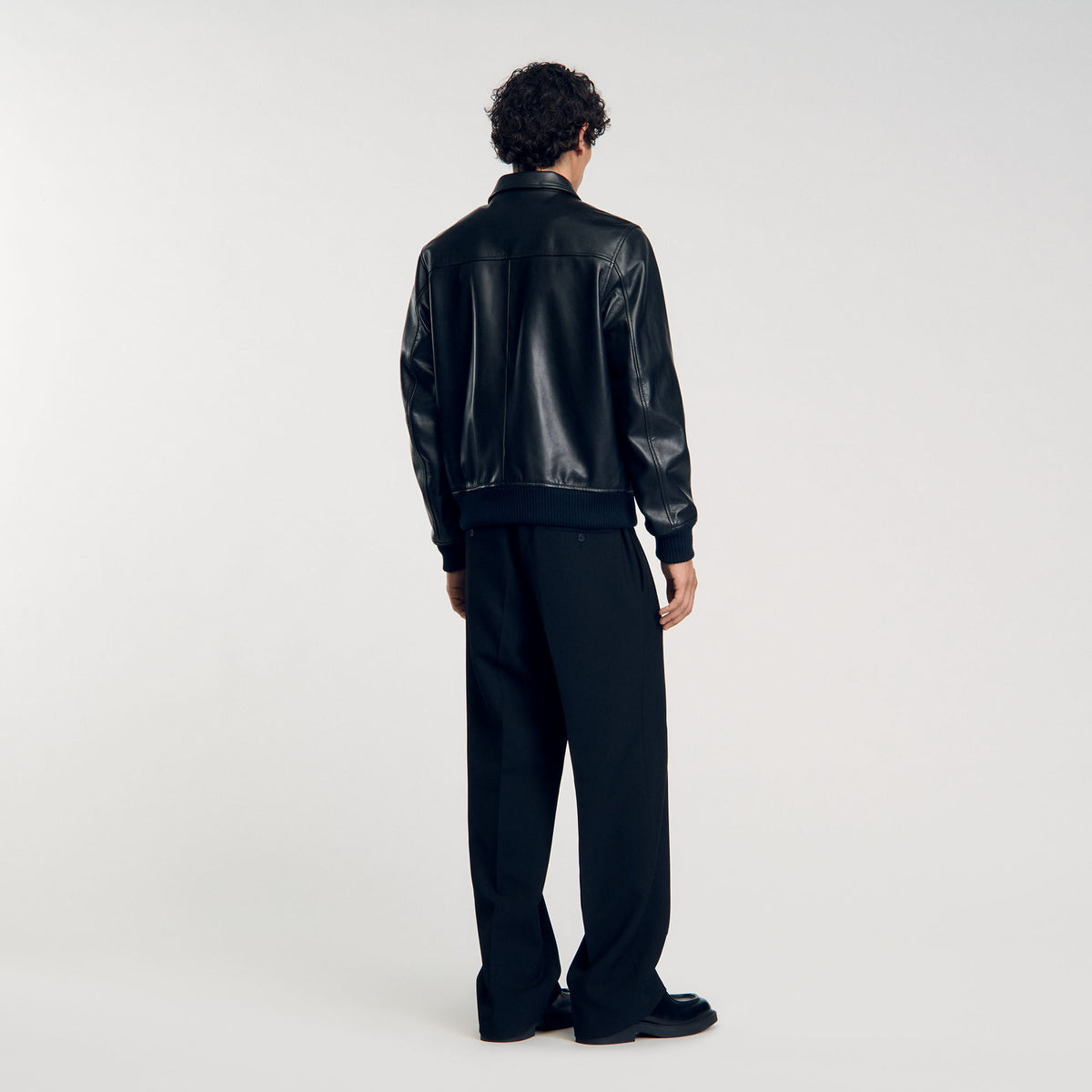Plain leather jacket | Sandro
