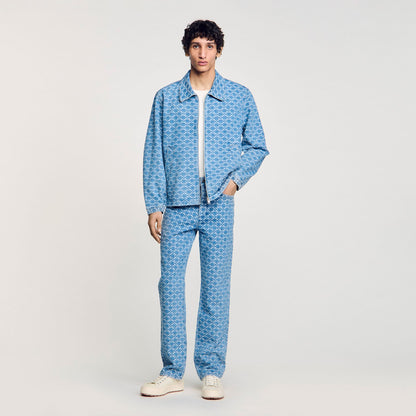 Square cross denim jacket | Sandro