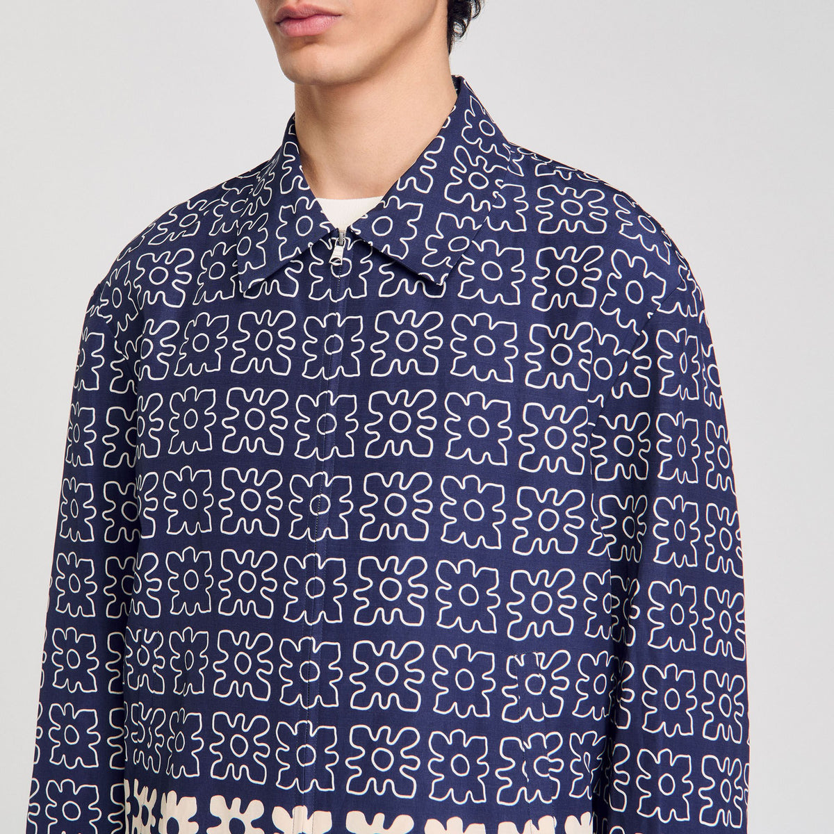 Jacket with floral motif | Sandro